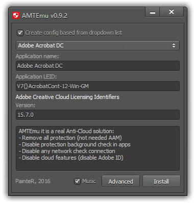Adobe软件模拟授权工具 AMT Emulator v0.9.2