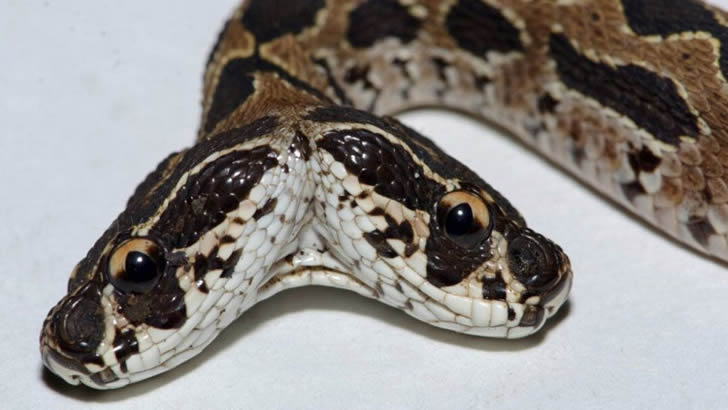 家门口意外发现罕见毒蛇，而且还是一条“双头蛇”