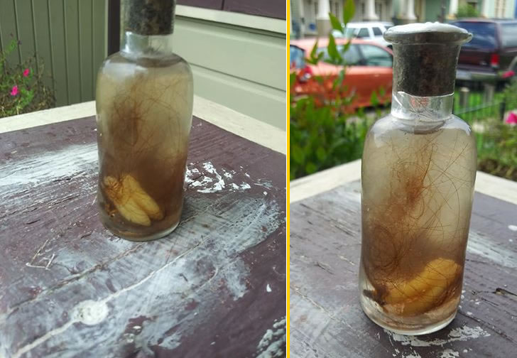 河边挖出一个神秘的玻璃瓶，没想到竟是17世纪“女巫瓶”