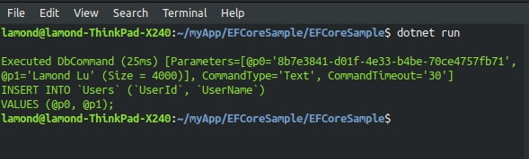 .net core实用技巧——将EF Core生成的SQL语句显示在控制台中
