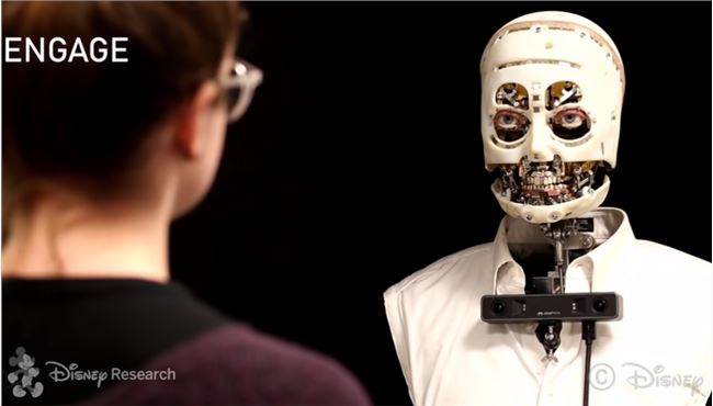 迪士尼开发的新无皮机器人可以像人类一样眨眼