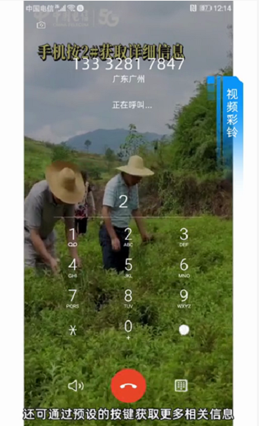 助农邂逅电信视频彩铃 5G+科技点亮乡村未来